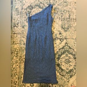 Women’s one shoulder sleeveless midi dress